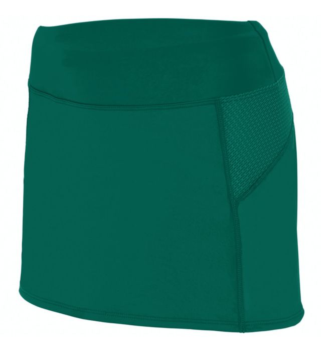 Augusta Sportwear Heavyweight Polyester Spandex Knit Girls fit Trouser Skirt 2421 Dark Green/Graphite