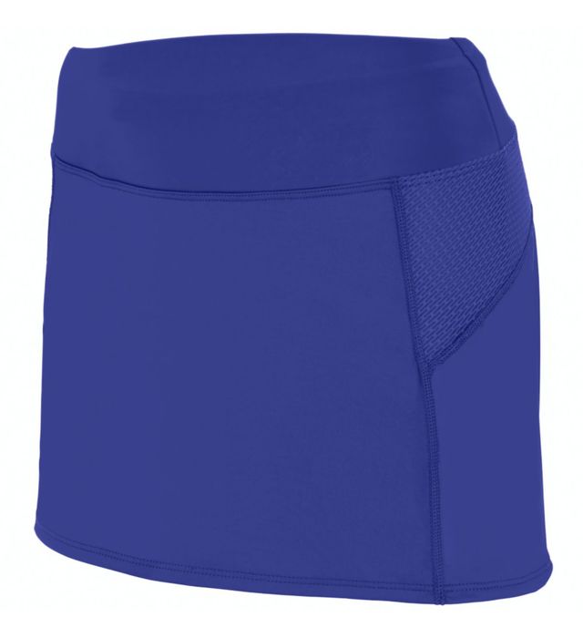 Augusta Sportwear Heavyweight Polyester Spandex Knit Girls fit Trouser Skirt 2421 Purple/Graphite