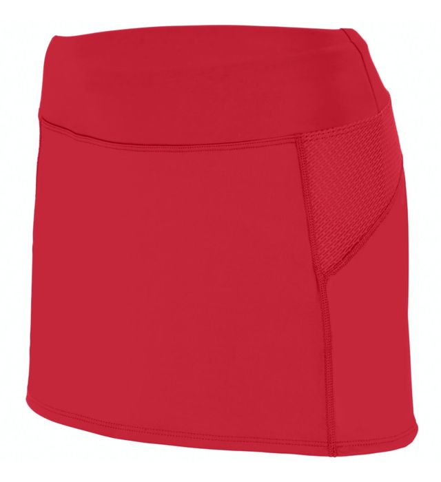 Augusta Sportwear Heavyweight Polyester Spandex Knit Girls fit Trouser Skirt 2421 Red/Graphite