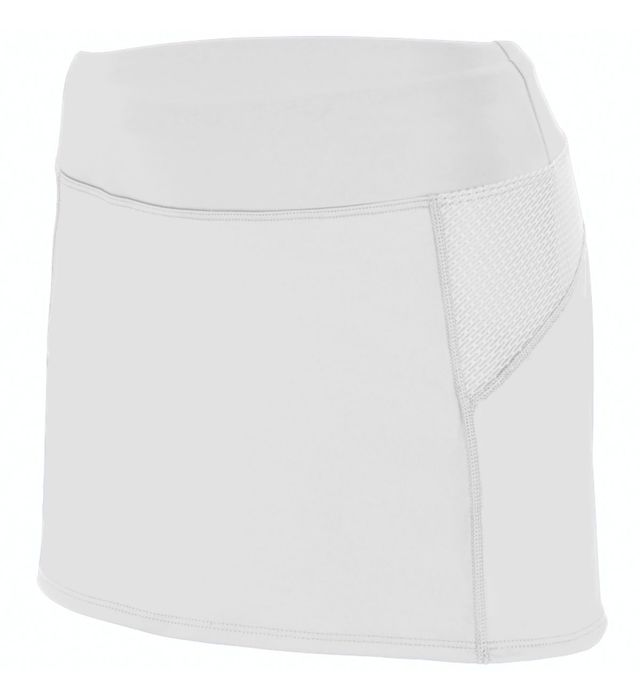 Augusta Sportwear Heavyweight Polyester Spandex Knit Ladies fit Trouser Skirt 2420 White/Graphite