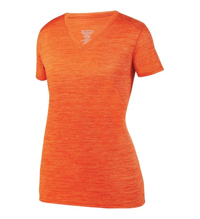 Augusta Sportwear Ladies Polyester heathered Moisture Wicking Crew Neck Tee 2902 Orange