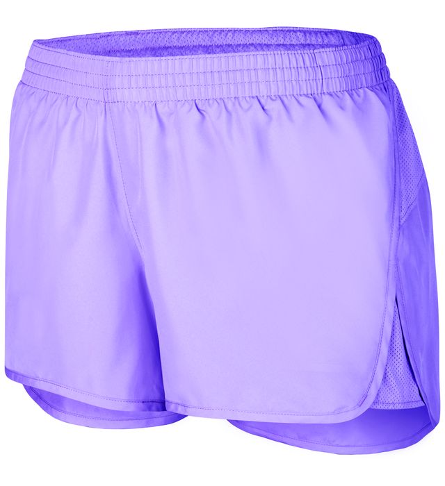 Augusta Sportwear Ladies Polyester Mesh Low Rise Running Shorts 2430 Light Lavender