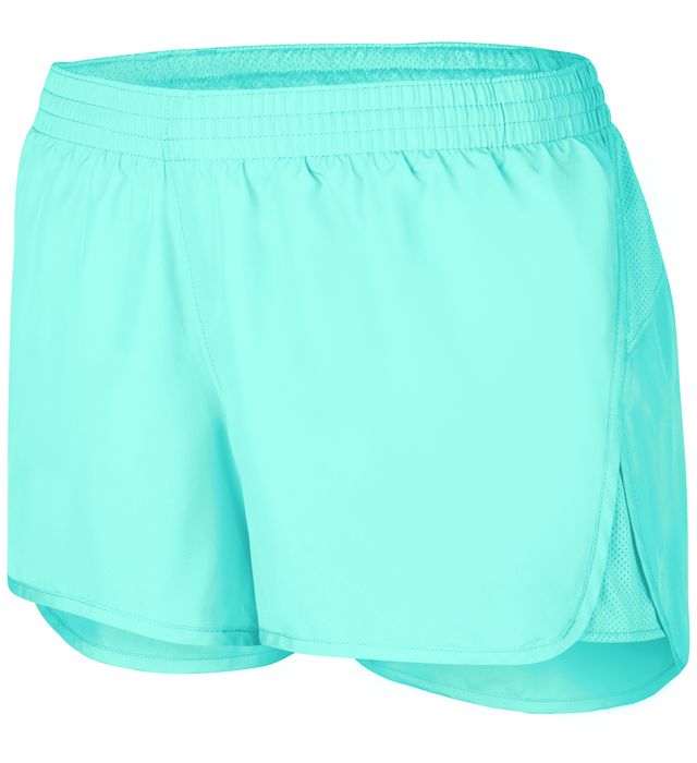 Augusta Sportwear Ladies Polyester Mesh Low Rise Running Shorts 2430 Aqua