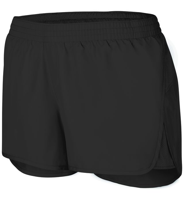 Augusta Sportwear Ladies Polyester Mesh Low Rise Running Shorts 2430 Black