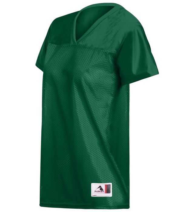 Augusta Sportwear Ladies Polyester tricot mesh V-neck Side vented Softball Shirt 250 Dark Green