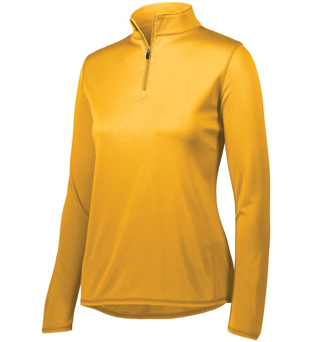 Augusta Sportwear Ladies Polyester Wicking Go Team Player Quarter Zip Sweater 2787 Gold