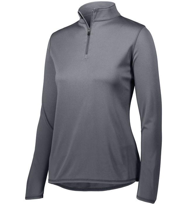 Augusta Sportwear Ladies Polyester Wicking Go Team Player Quarter Zip Sweater 2787 Graphite