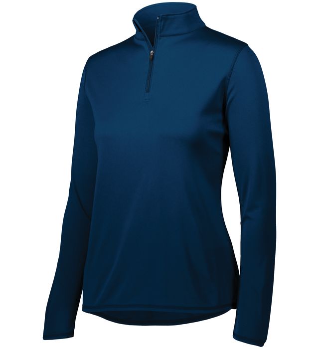 Augusta Sportwear Ladies Polyester Wicking Go Team Player Quarter Zip Sweater 2787 Navy