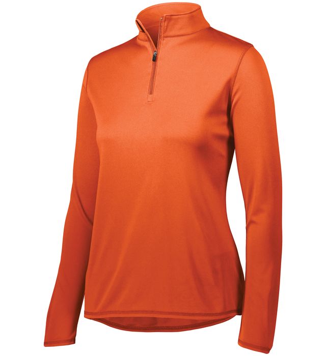 Augusta Sportwear Ladies Polyester Wicking Go Team Player Quarter Zip Sweater 2787 Orange