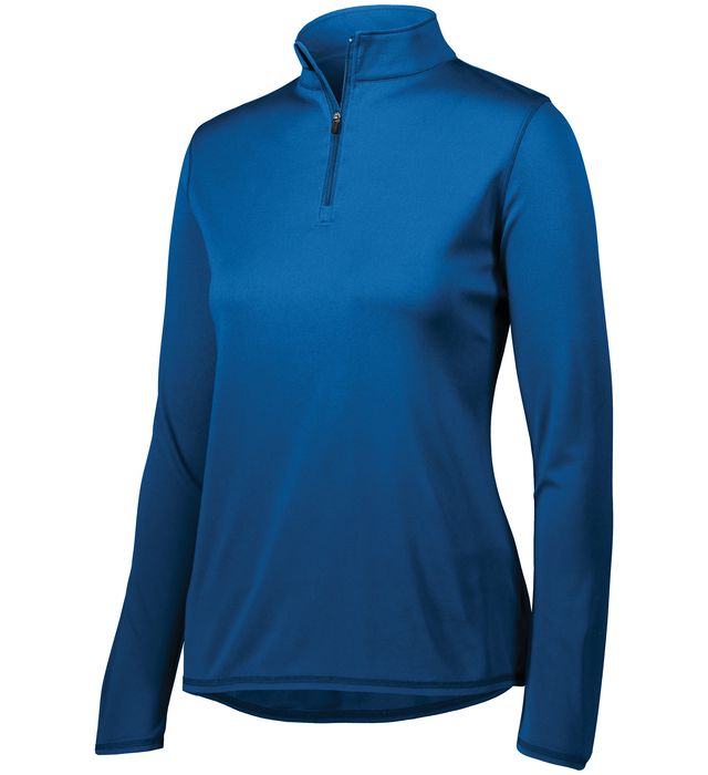 Augusta Sportwear Ladies Polyester Wicking Go Team Player Quarter Zip Sweater 2787 Royal