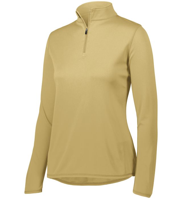 Augusta Sportwear Ladies Polyester Wicking Go Team Player Quarter Zip Sweater 2787 Vegas Gold