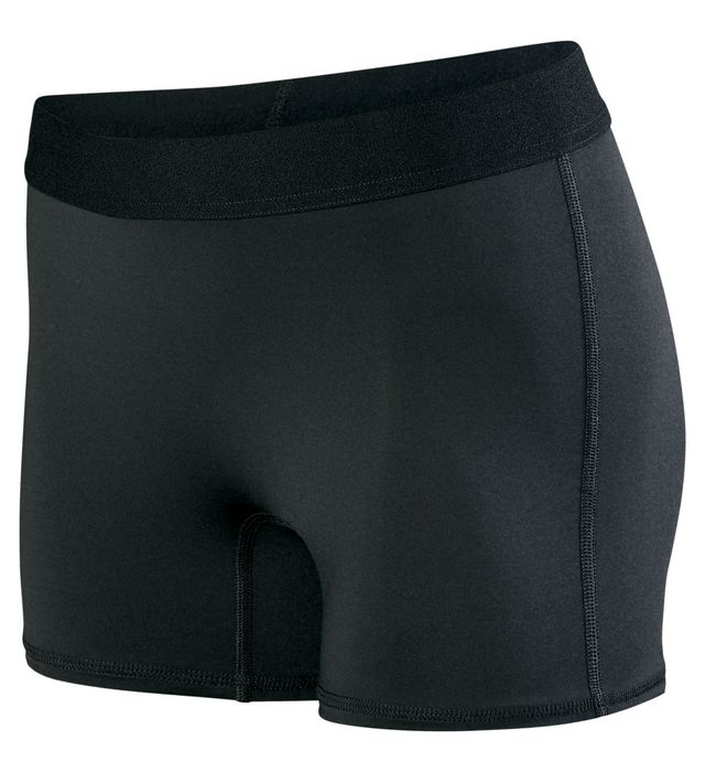 Augusta Sportwear Ladies Ultra Tight Fit Polyester Spandex Shorts 2625 Black