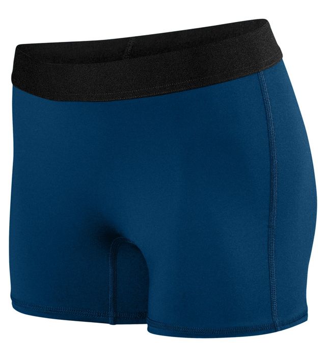 Augusta Sportwear Ladies Ultra Tight Fit Polyester Spandex Shorts 2625 Navy