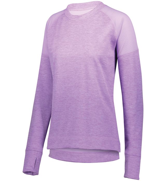 augusta-sportwear-ladies-zoe-tonal-heather-pullover-light lavender