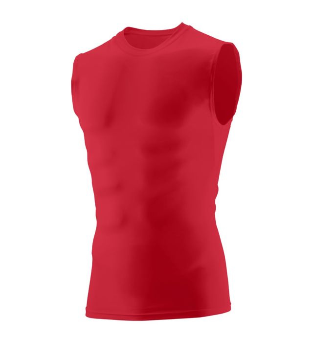 Augusta Sportwear Ultra Tight Fit Polyester Spandex Knit Sleeveless Shirt 2602 Red