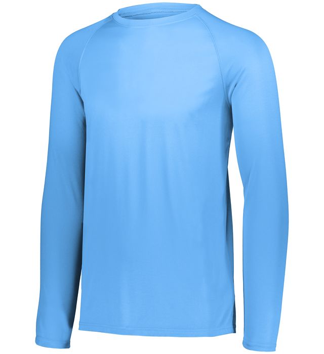 Augusta Sportwear Youth Polyester Moisture wicking Long Sleeve Tee Shirt 2796 Columbia Blue