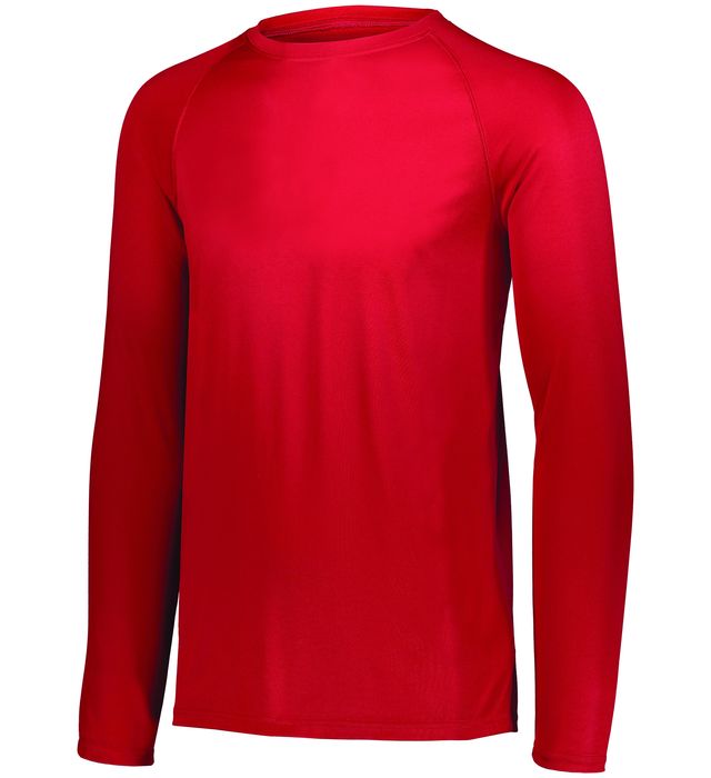 Augusta Sportwear Youth Polyester Moisture wicking Long Sleeve Tee Shirt 2796 Scarlet