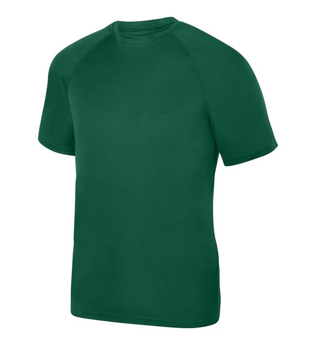 Augusta Sportwear Youth Polyester Moisture wicking Raglan Tee Shirt 2791 Dark Green