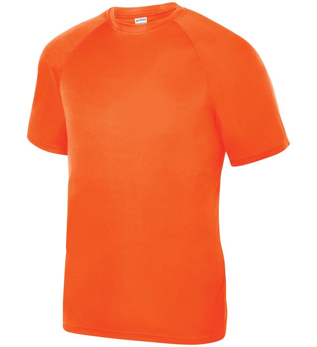 Augusta Sportwear Youth Polyester Moisture wicking Raglan Tee Shirt 2791 Electric Orange