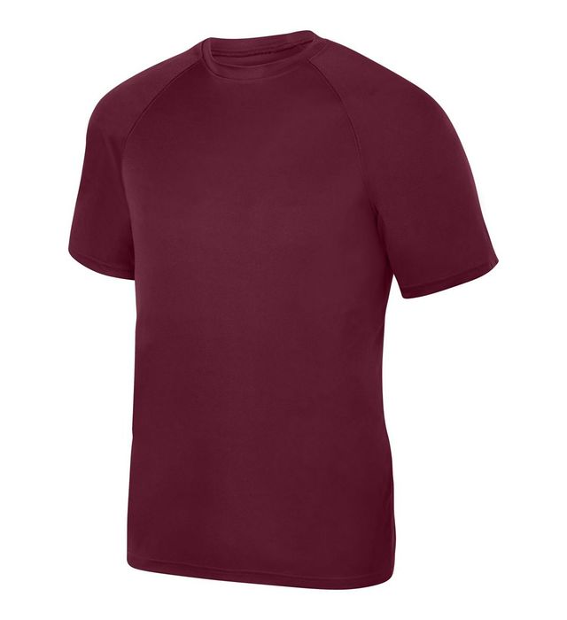 Augusta Sportwear Youth Polyester Moisture wicking Raglan Tee Shirt 2791 Maroon