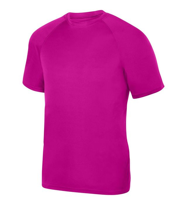 Augusta Sportwear Youth Polyester Moisture wicking Raglan Tee Shirt 2791 Power Pink