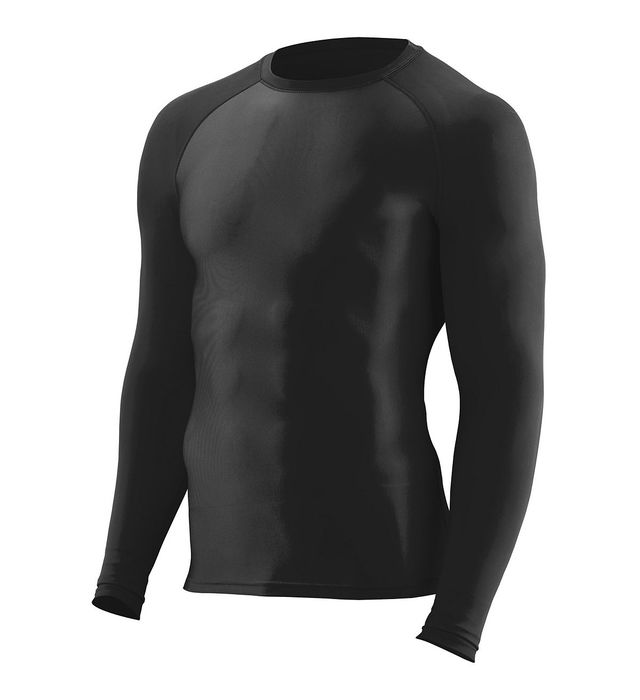 Augusta Sportwear Youth Ultra Tight Fit Polyester Spandex Knit Long Sleeve Shirt 2605 Black