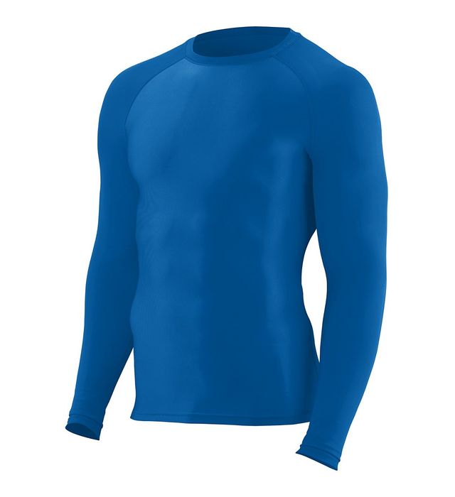 Augusta Sportwear Youth Ultra Tight Fit Polyester Spandex Knit Long Sleeve Shirt 2605 Royal