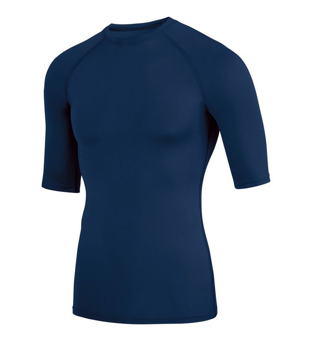 Augusta Sportwear Ultra Tight Fit Polyester Spandex Knit Half Sleeve Shirt 2606 Navy