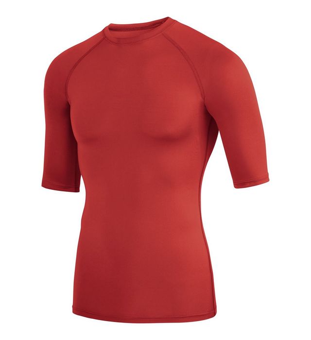 Augusta Sportwear Ultra Tight Fit Polyester Spandex Knit Half Sleeve Shirt 2606 Red