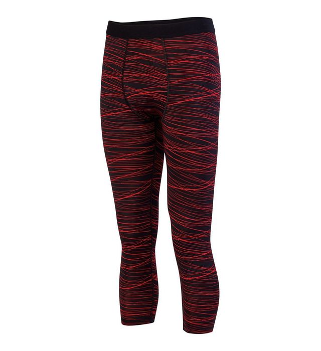 Augusta Youth Sportwear Ultra Tight Fit Polyester Spandex Calf-Length Legwear 2619 Black/Red Print