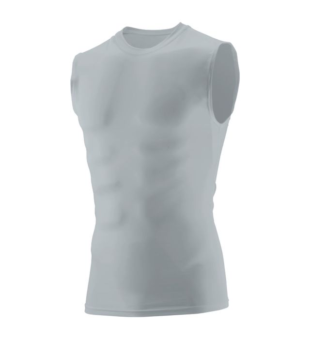 Augusta Youth Sportwear Ultra Tight Fit Polyester Spandex Knit Sleeveless Shirt 2603 Silver
