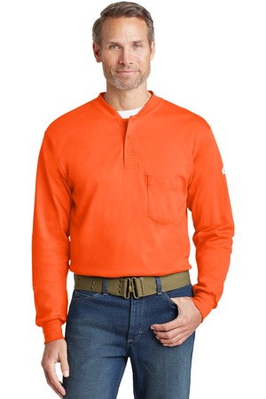 bulwark-excel-fr-long-sleeve-tagless-henley-orange