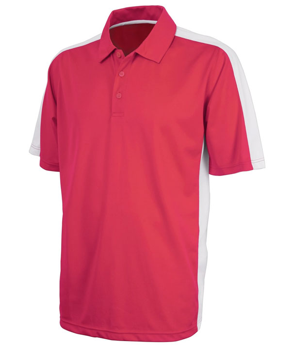 Charles River Apparel 3315 Mens Micropique Wicking Polo Shirt Red White
