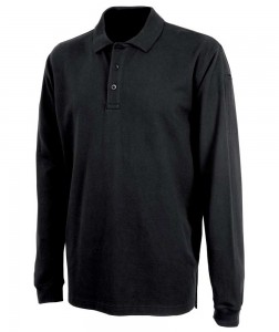 Charles River Apparel 3347 Mens Long Sleeve Allegiance Polo Shirt Black