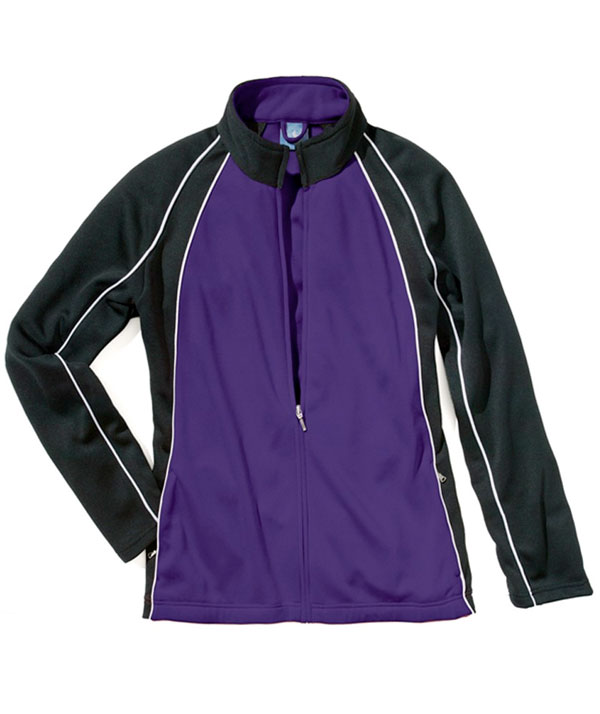 Charles River Apparel 4984 Girls Olympian Jacket Purple White Black