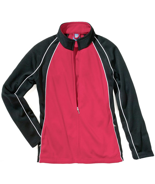 Charles River Apparel 4984 Girls Olympian Jacket Red White Black