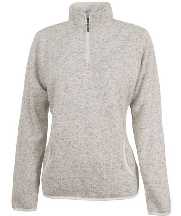 Charles River Apparel 5312 Women's Heathered Fleece Pullover Sweater - Oatmeal Heather