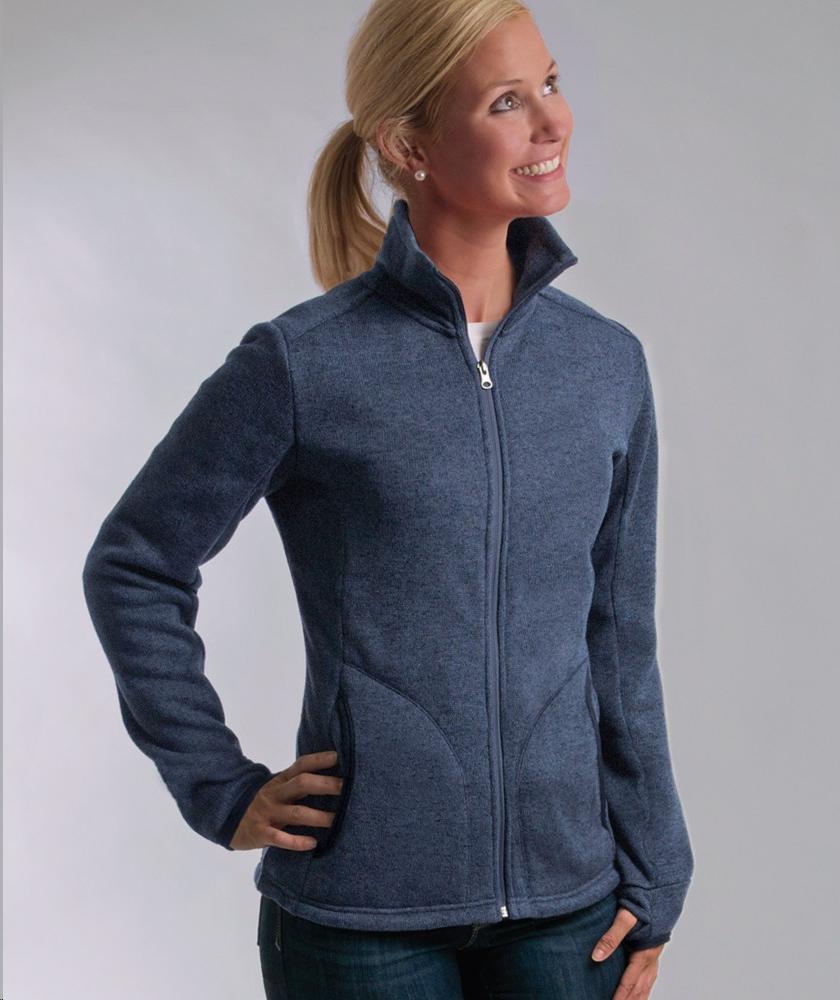Charles River Apparel Style 5493 Women’s Heathered Fleece Jacket 1