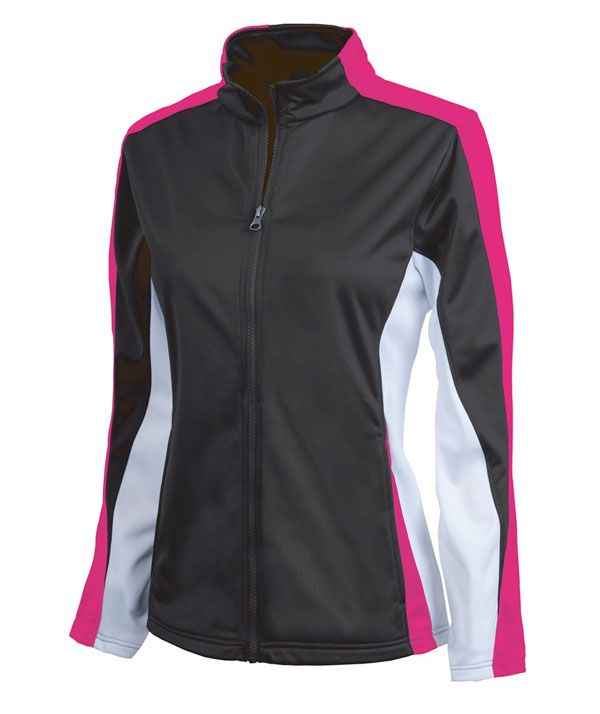 Charles River Apparel 5494 Women's Energy Jacket - Black/Hot Pink/White