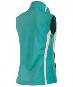 Charles River Apparel 5529 Women's Axis Soft Shell Vest Turquoise/White Rear