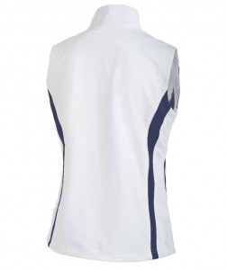 Charles River Apparel 5529 Women's Axis Soft Shell Vest White/Navy Rear