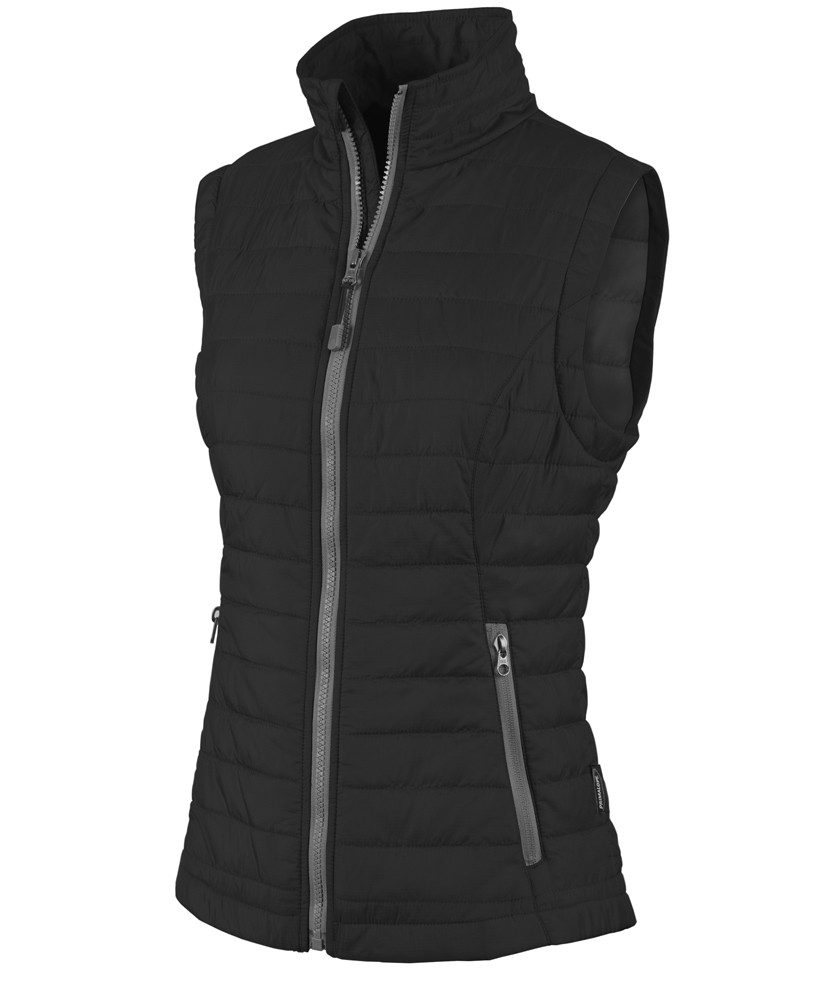 Charles River Apparel 5535 Women’s Radius Quilted Vest Black Grey