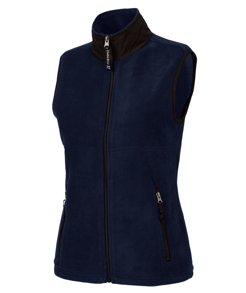 charles-river-apparel-5603-womens-ridgeline-fleece-vest-navy-black-full-view