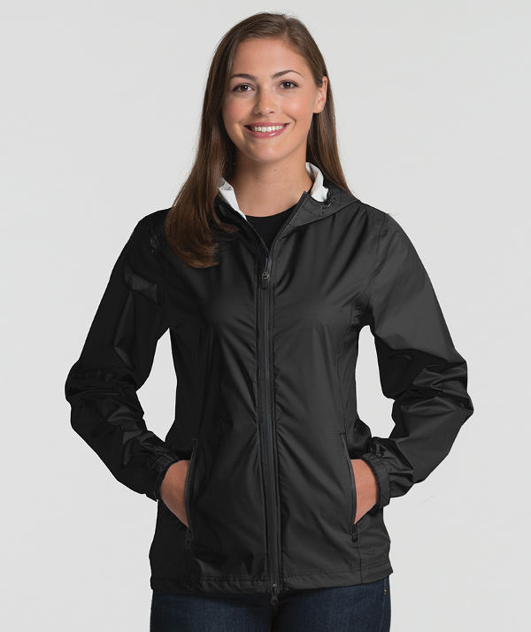 Charles River Apparel 5680 Women’s Watertown Nylon Full-Zip Jacket Black