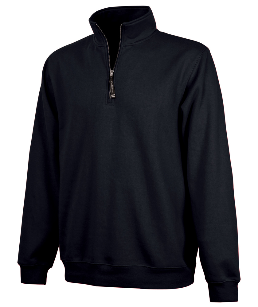 Charles River Apparel Style 9359 Crosswind Quarter Zip Sweatshirt Black