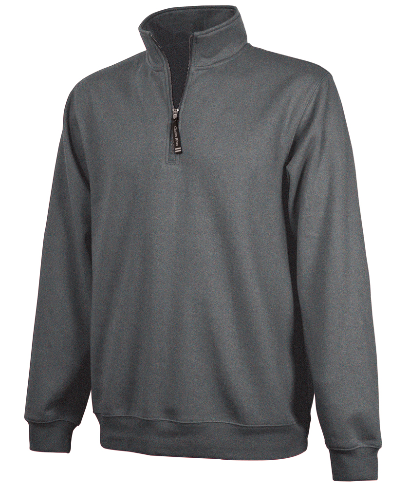 Charles River Apparel Style 9359 Crosswind Quarter Zip Sweatshirt Charcoal Heather
