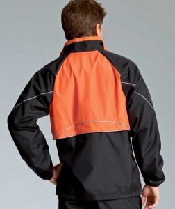 Charles River Apparel 9672 Men's Rival Jacket - Black/Orange Rear
