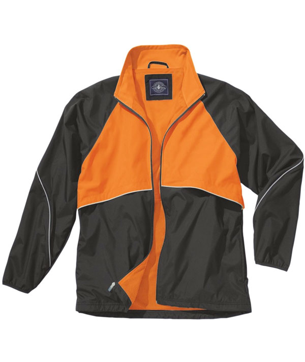 Charles River Apparel 9672 Men's Rival Jacket - Black/Orange