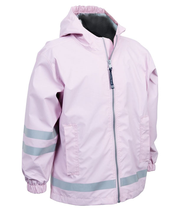 Charles River Apparel 7099 Children's New Englander Rain Jacket - Pink/Reflective