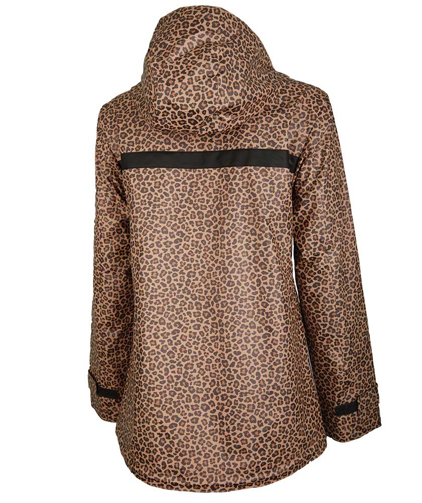 Charles River Apparel Women’s Leopard Print New Englander Rain Jacket